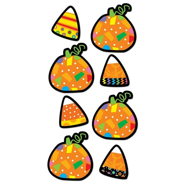 Personalized Candy Corn Halloween Party Favor Labels, 30 stickers per page, STICKERS ONLY : 